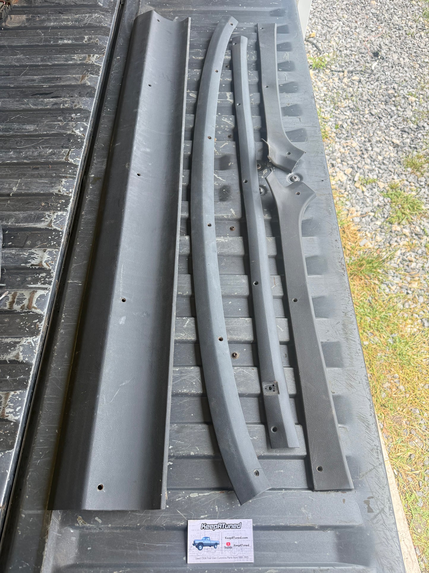 Grey Headliner Trim Bundle 81-93 Dodge Ram 1st Gen Cummins