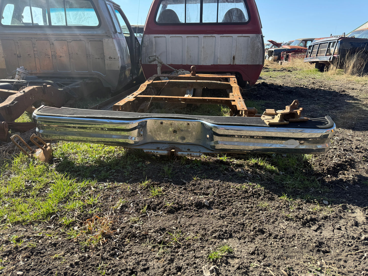 Step Pad Rear Bumper With Brackets First Gen Cummins 89-93 Dodge Ram (Local Pickup)