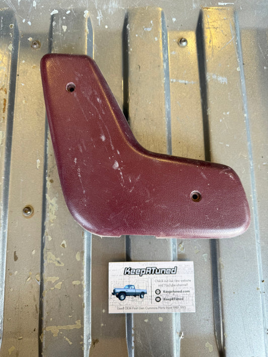 Single Cab Bench Seat Hinge Cover (passenger side) Red 89-93 Dodge Ram 1st Gen