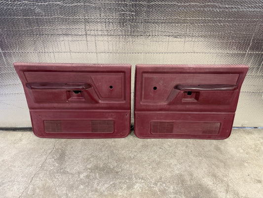 Door Panels Red Manual Pair