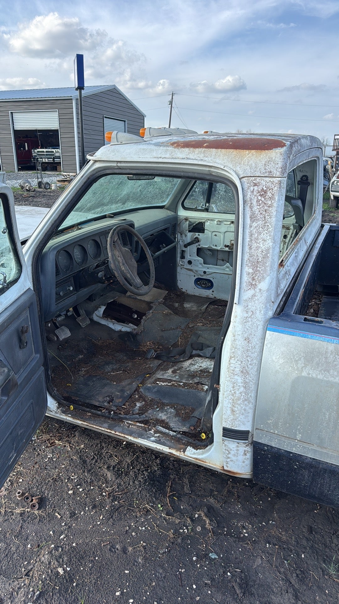 Single Cab White Dually Truck Cab 1992 First Gen Cummins Dodge Ram Local Pickup