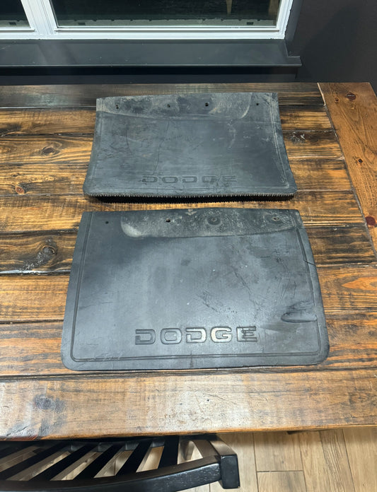 Rare Dealer Option Dually Mudflap Set OEM D350 W350 Cummins