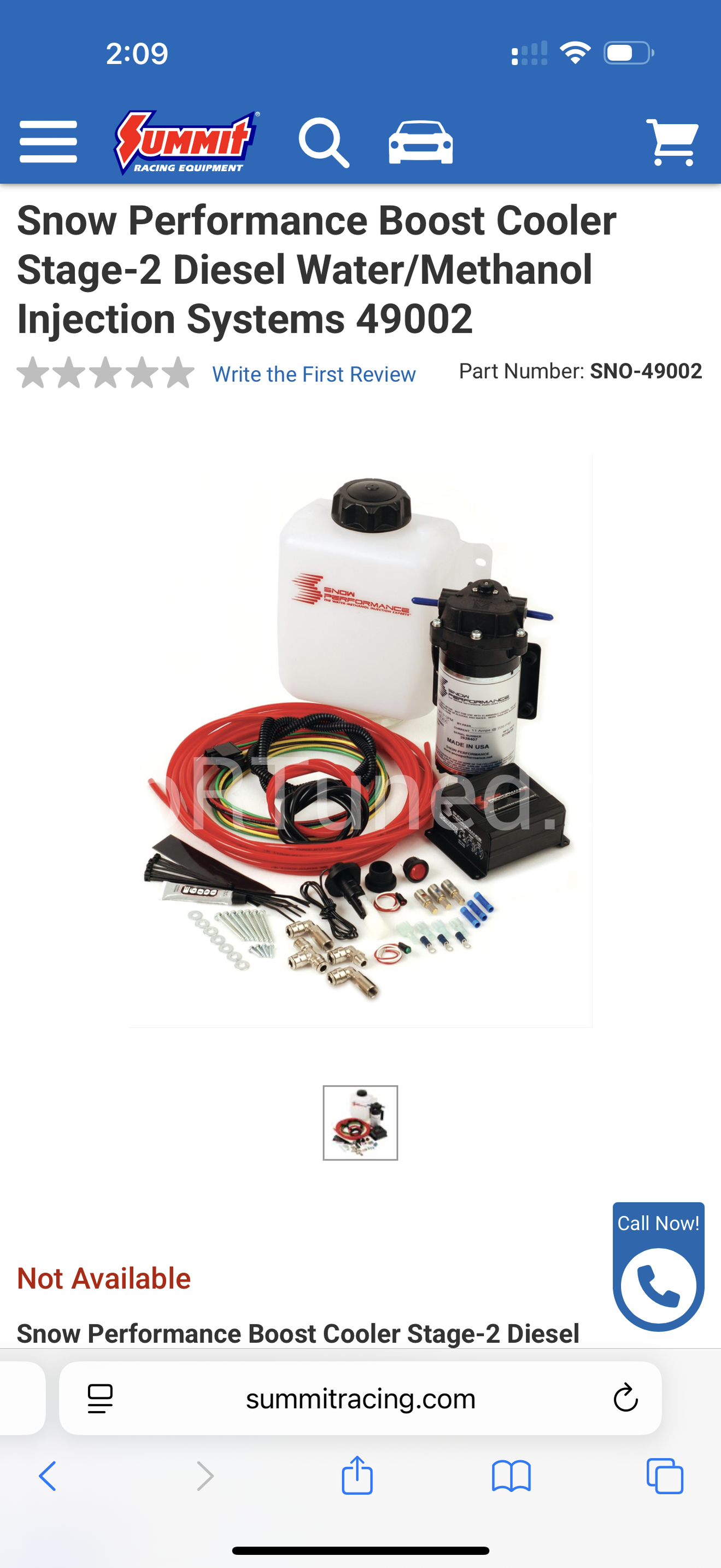 Water to Methanol Injection System For First Gen Cummins With Intake Piping