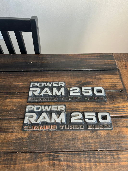 Emblems Power Ram 250 Set 4wd 91-93 Cummins