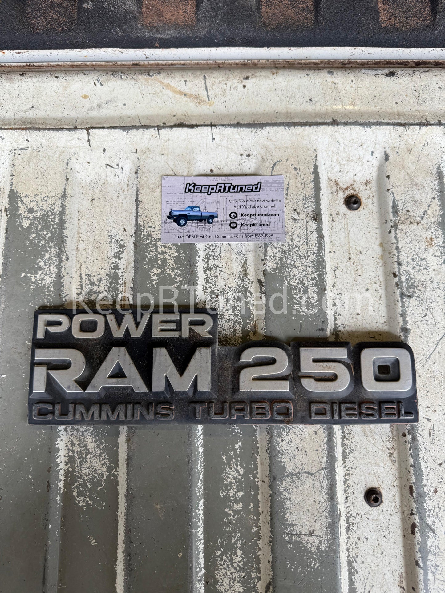 Emblem Power Ram 250 Single Emblem 4wd 91-93 Dodge Ram 1st Gen Cummins