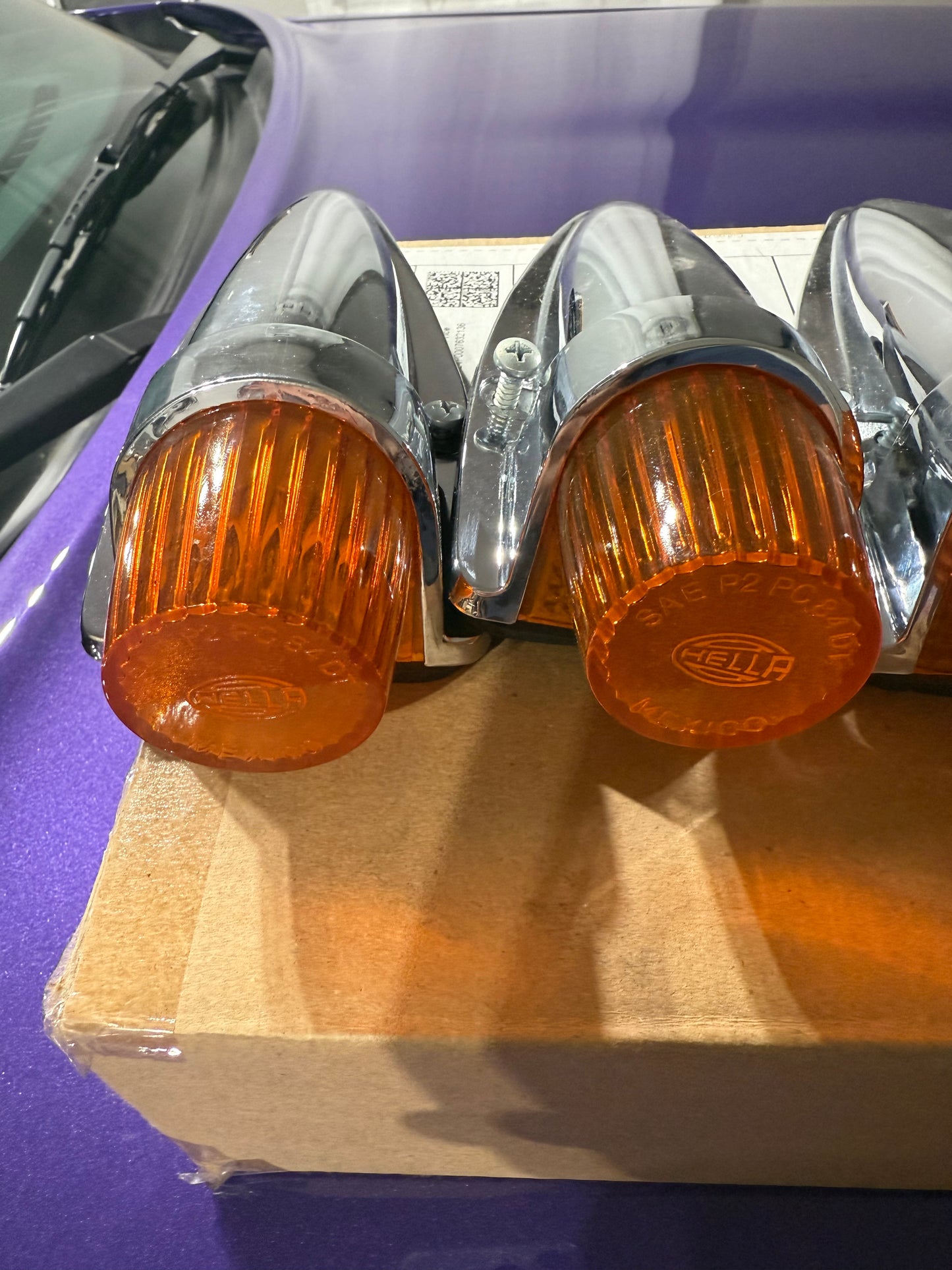 NOS Cab Light Set Hella Light Chrome Rare!!