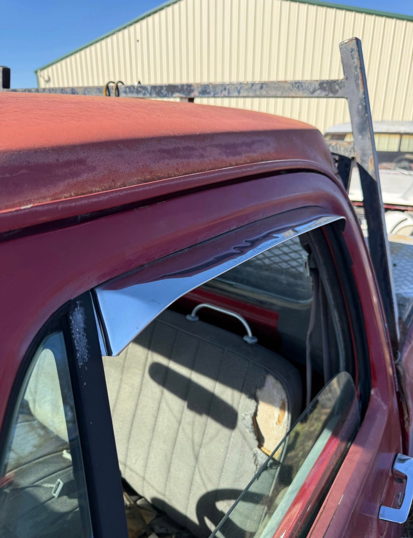 Aluminum Door Visor Pair First Gen Cummins Rain Guard Chrome Vent
