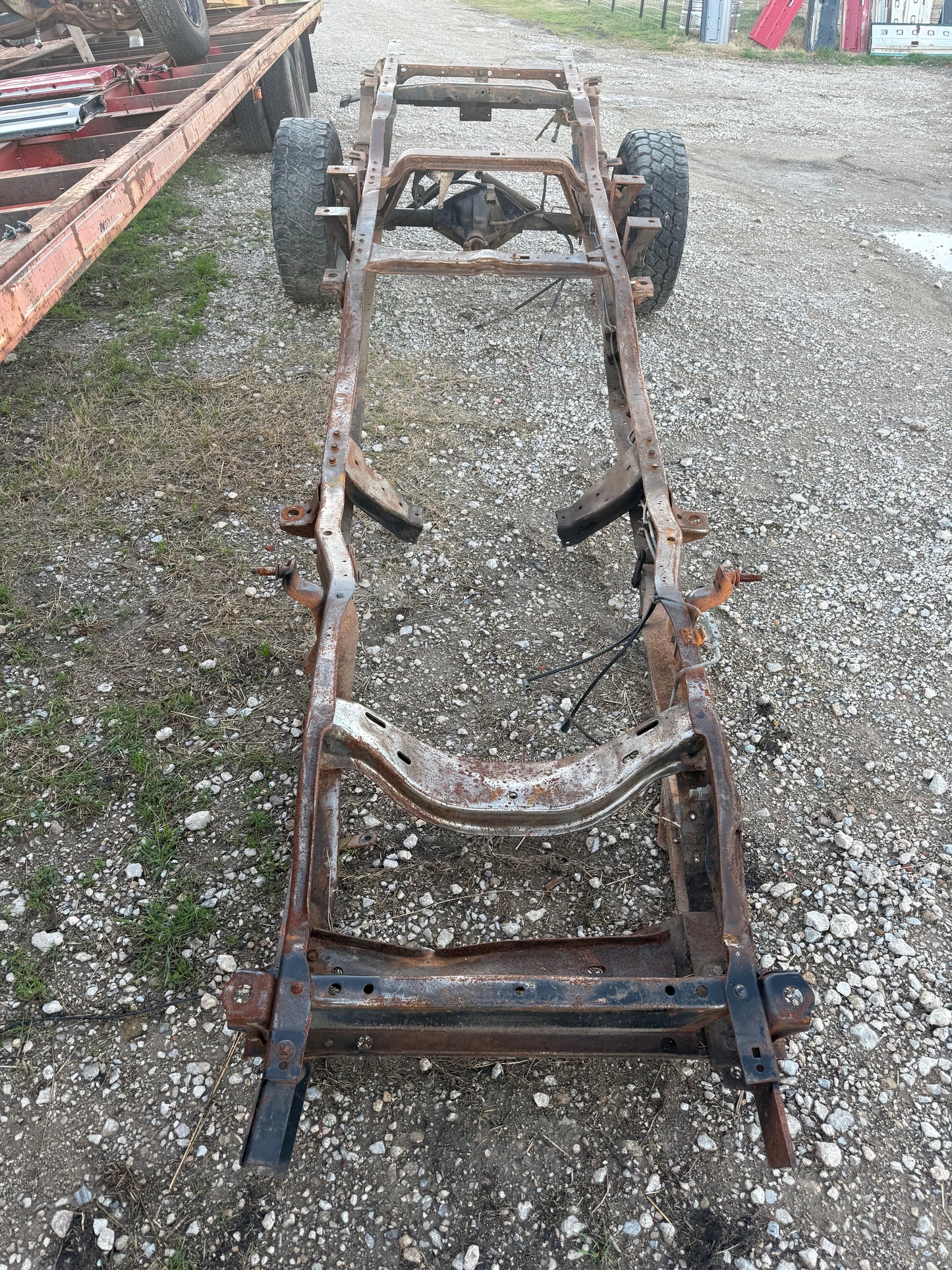 Single Cab 4x4 Frame Includes Crossmembers, Leaf Springs, Hangars, and Bed / Cab Mounts First Gen Cummins 1992-1993 (Local Pickup)