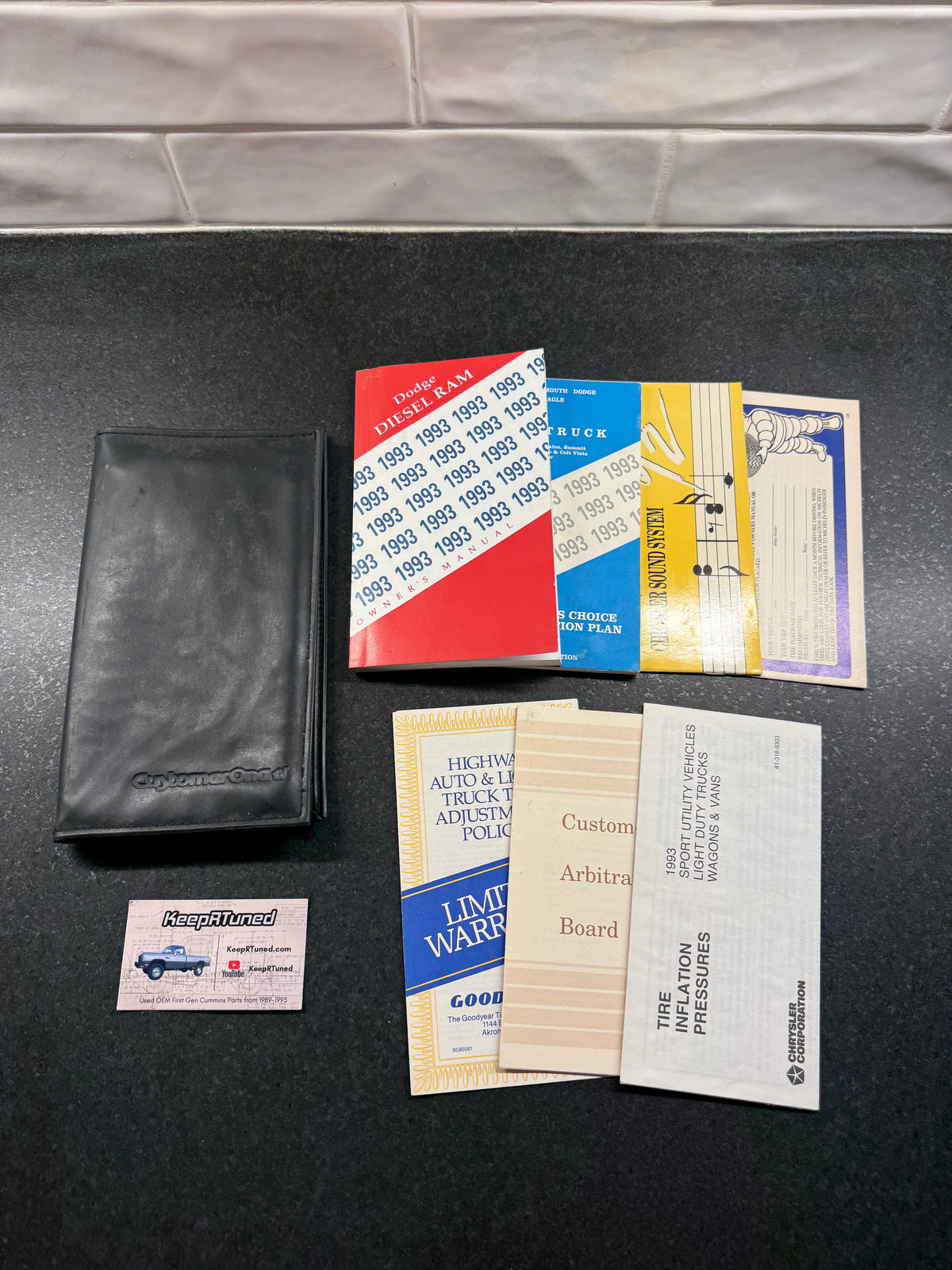 Owners Manual And Owners Packet 1993 1st Gen Cummins