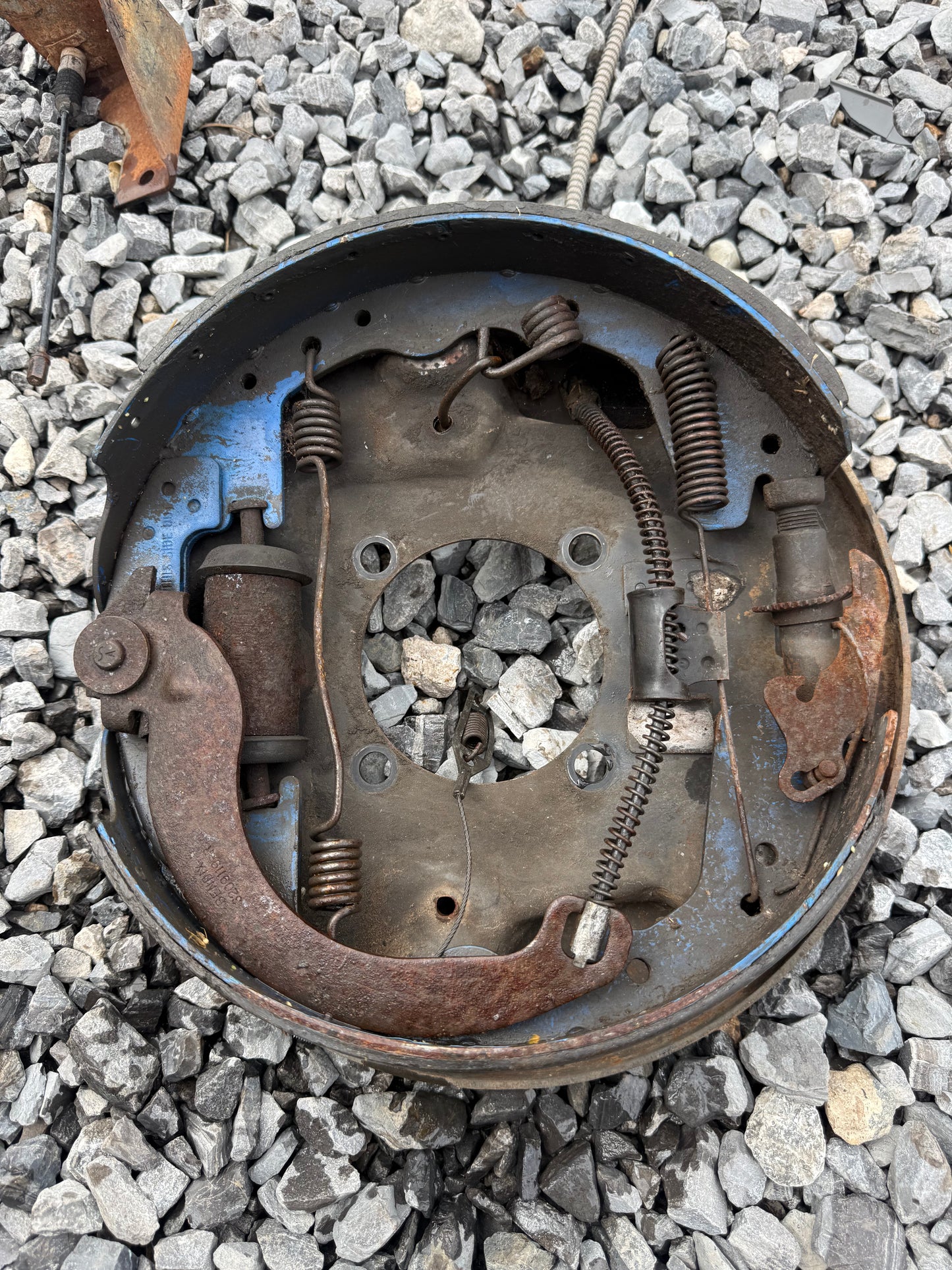 Dana 70 Rear End Single Wheel / Dually PASSENGER SIDE Brake Components 1989 - 1993 Dodge Ram First Gen Cummins (comes with e brake cable and backing plate)