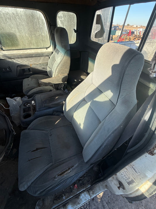 Bucket Seats with Center Console Grey (Local Pickup or extra for freight shipping)