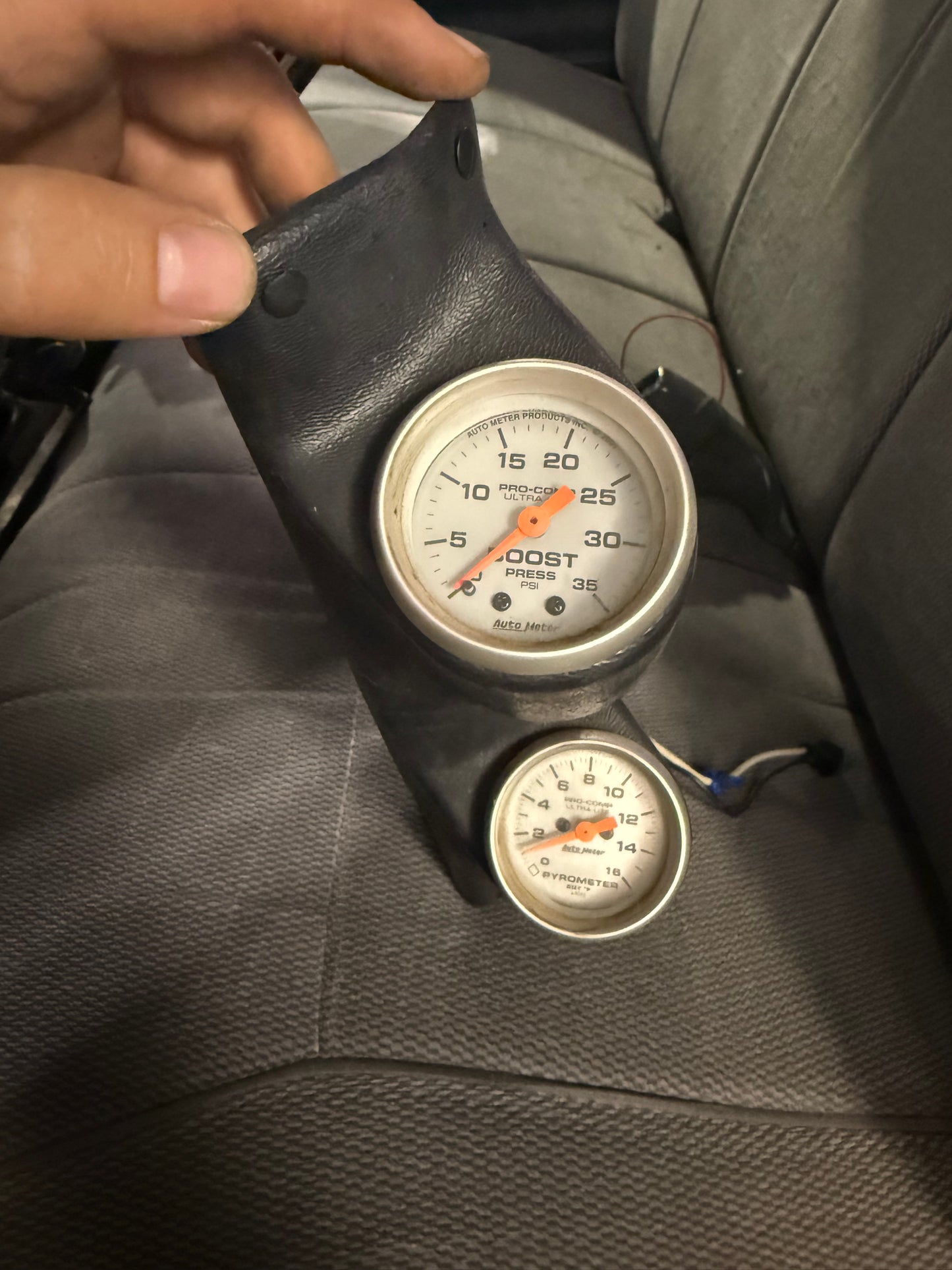 Auto Meter Pro Comp Ultra Lite Boost and Egt Gauges With Wiring (not pictured) and Pillar Pod