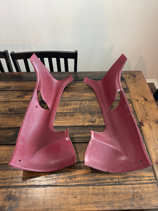 Trim Single Cab Seatbelt Corner Trim Red Pair