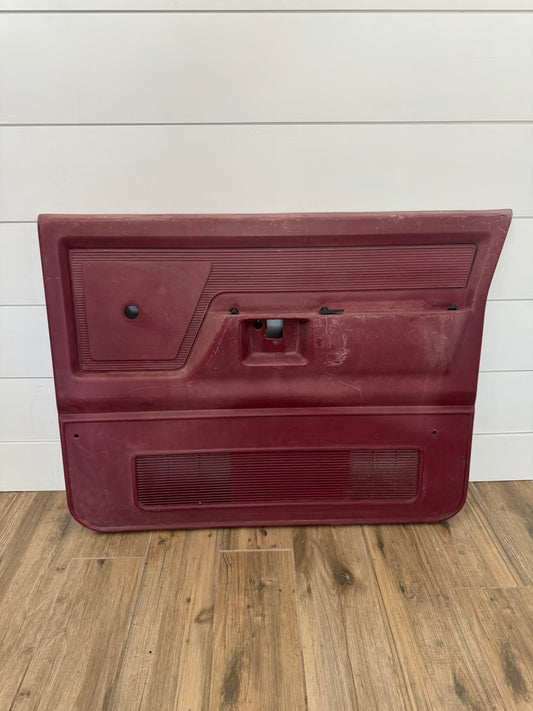 Door Panel Red Passenger Manual Window