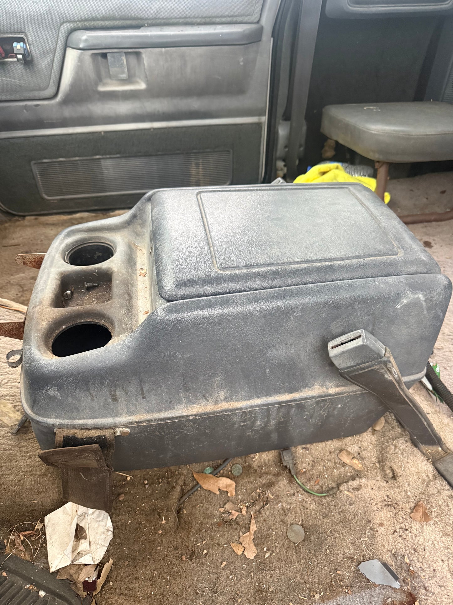 Center Console Grey For Captain Seats 89-93 Dodge Ram Cummins