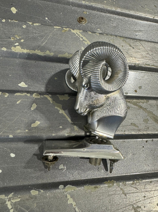 Rams Head Hood Ornament OEM Used