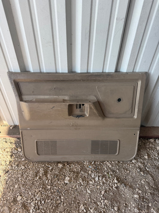 Door Panel Light Tan Drivers Side 84-93 Dodge Ram 1st Gen Manual