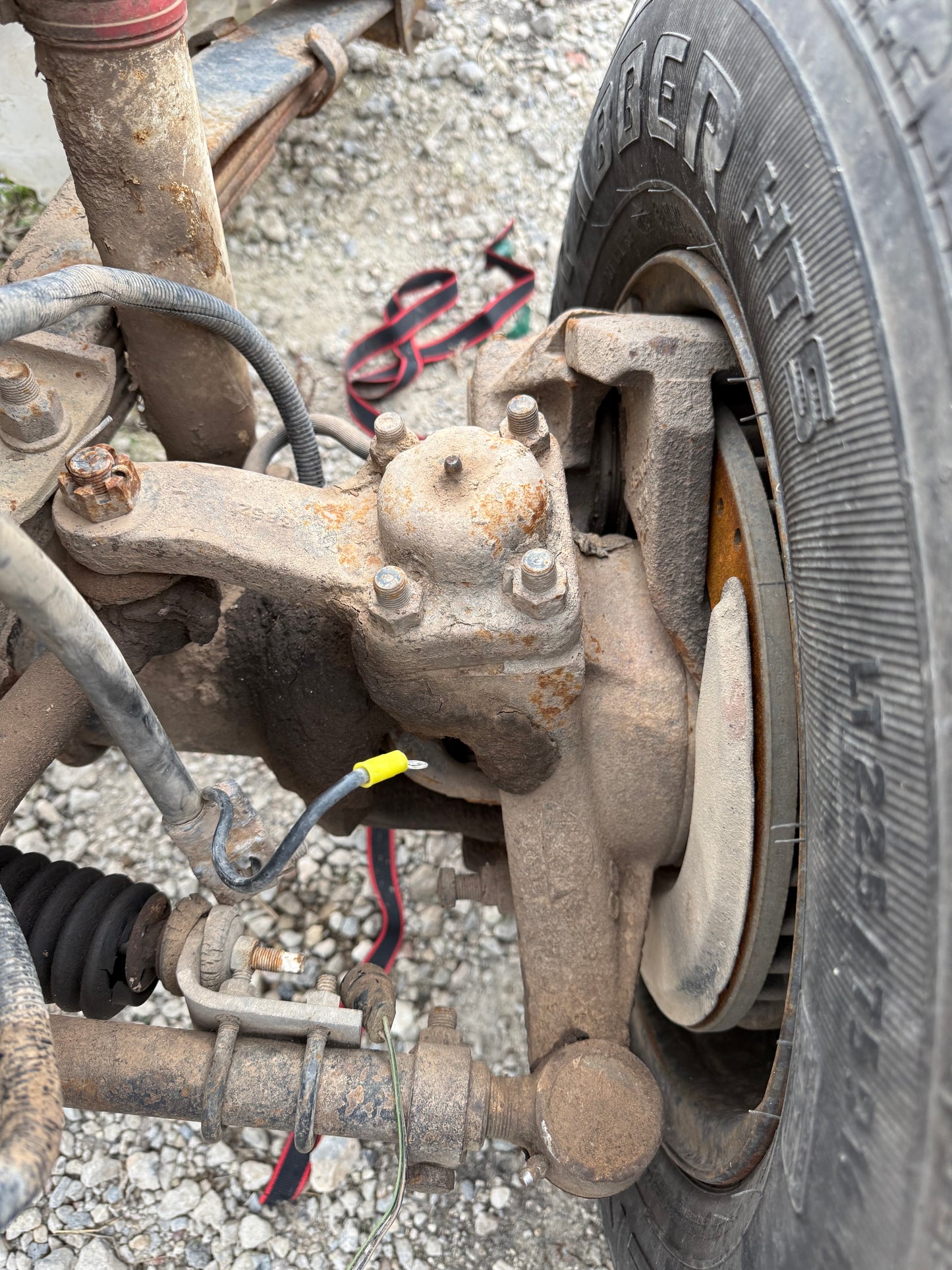 Dana 60 Front Axle components for Drivers Side including hub and steering knuckle