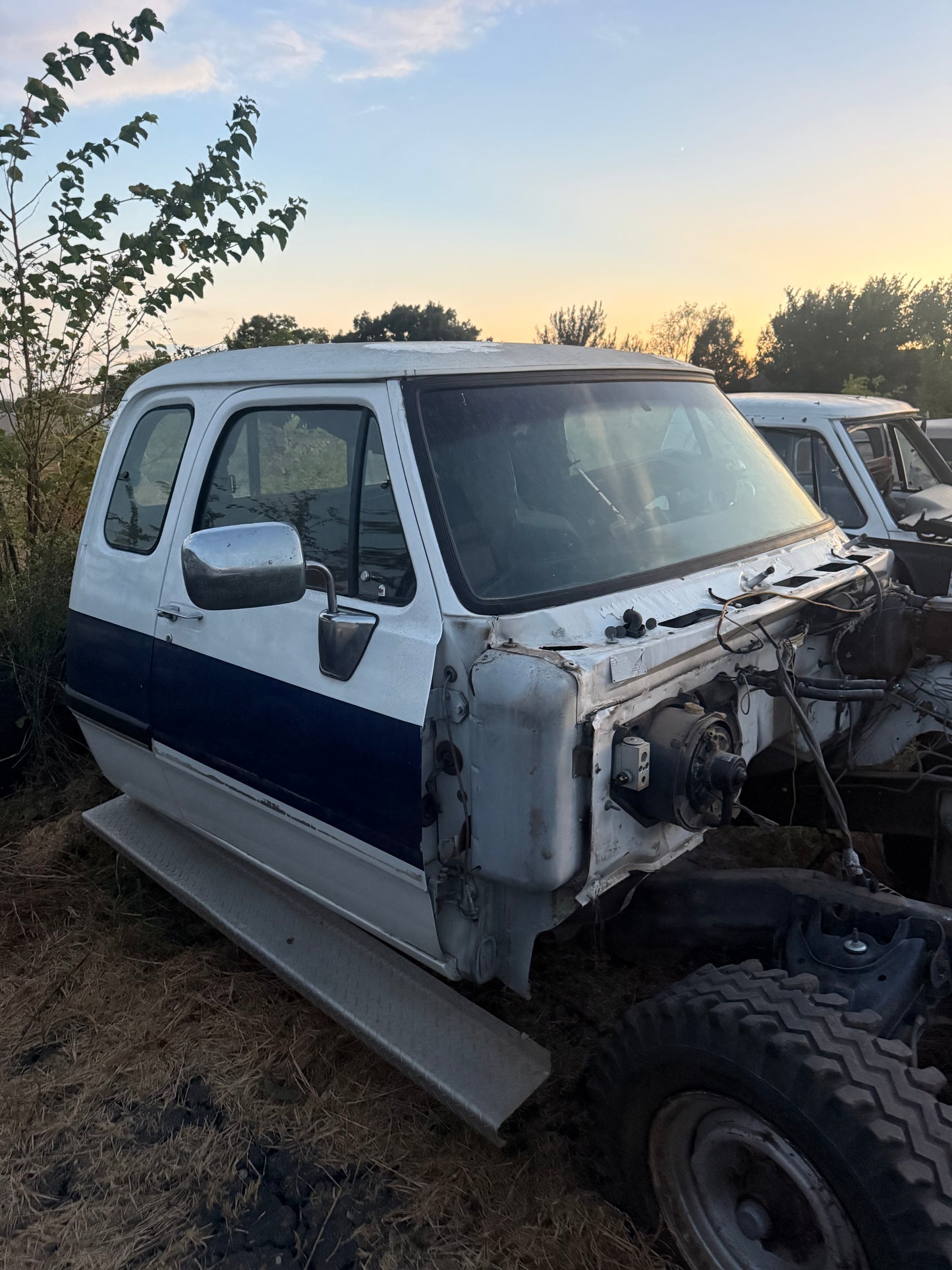 Club Cab Blue and White (bare cab) 1993 Dodge Ram 1st Gen Cummins Local Pickup