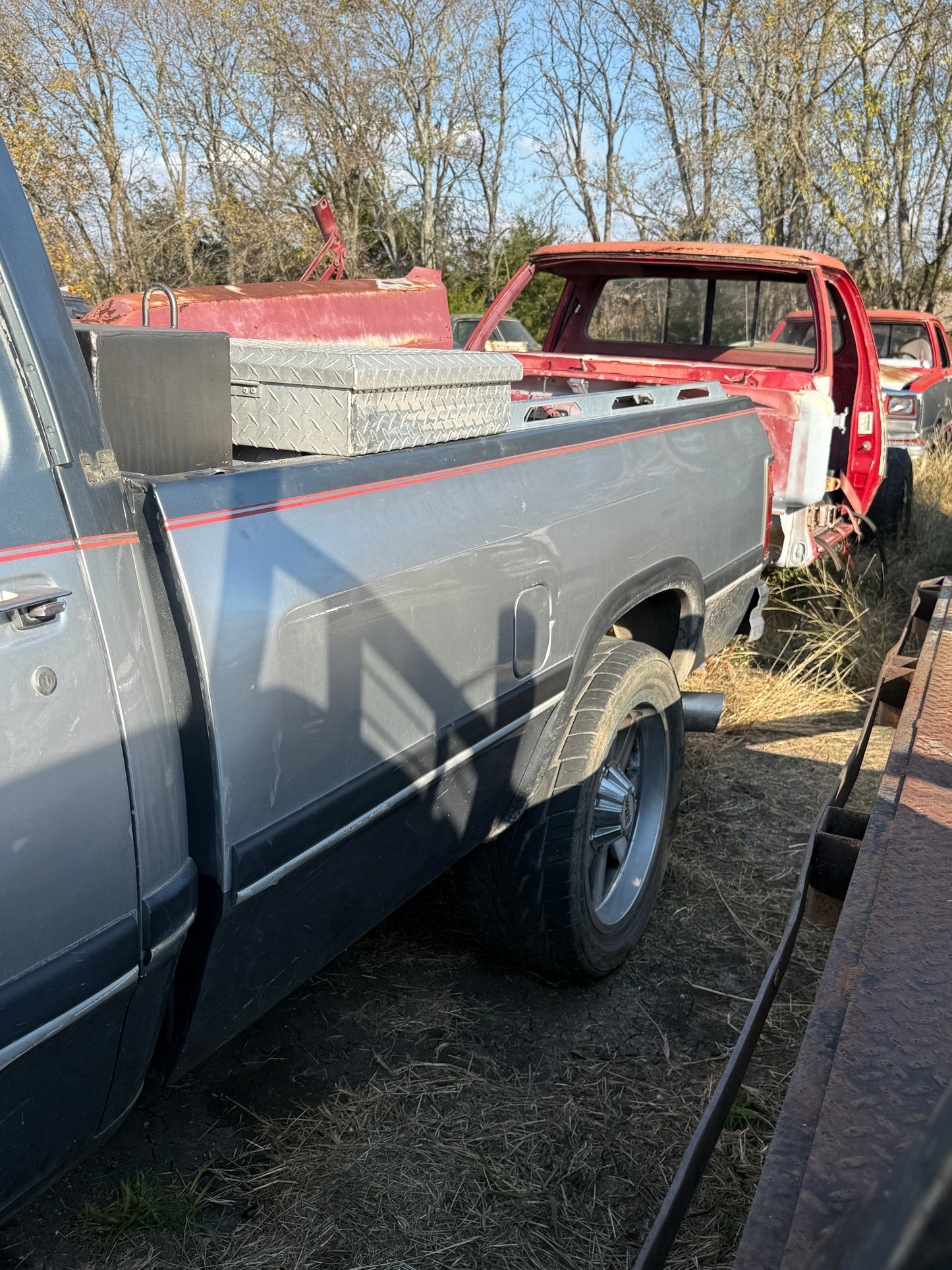 Grey and Silver Long Bed