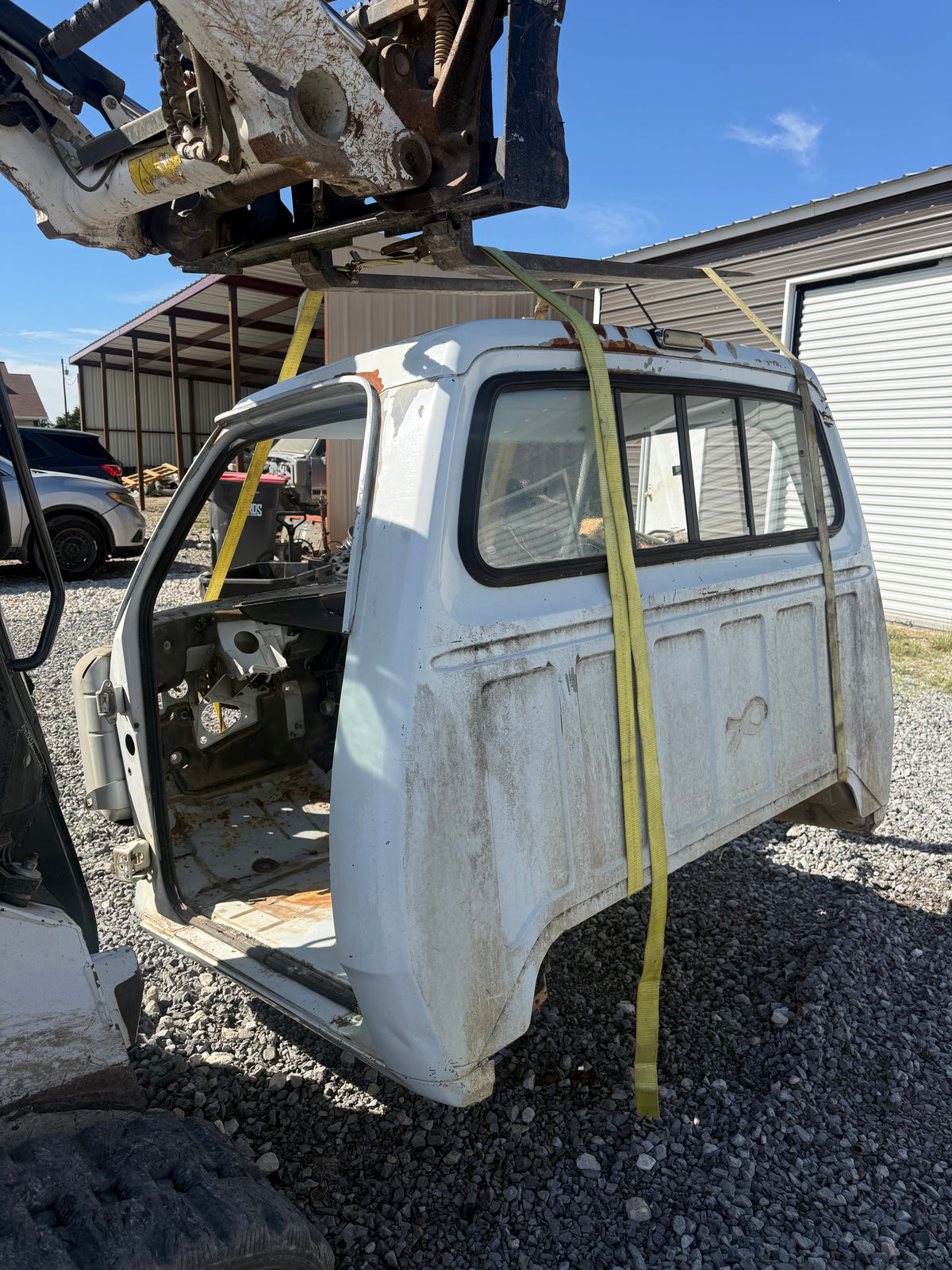 Single Cab White Truck Cab 1993 First Gen Cummins Dodge Ram Local Pickup Large Hump