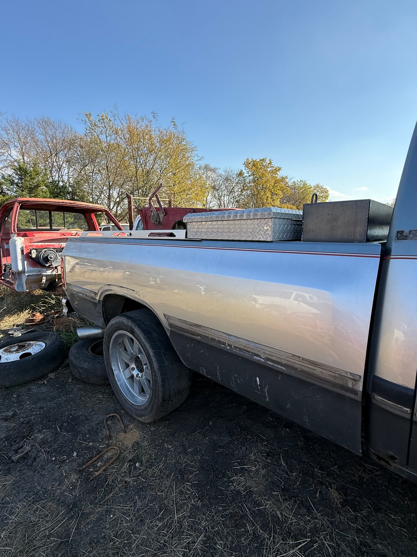 Grey and Silver Long Bed