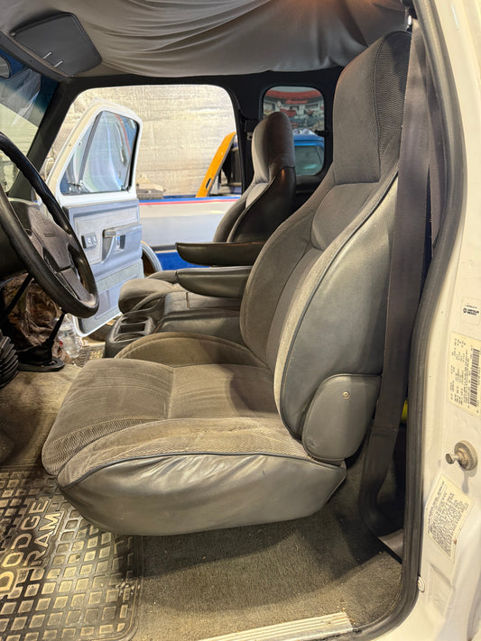 Bucket Seat Set (Grey) 92-93 Dodge Ram 1st Gen Cummins From KeepRTuned W350