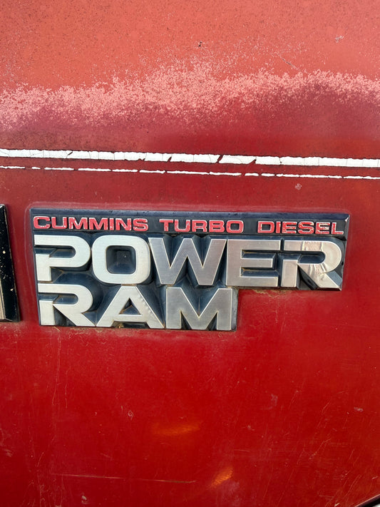 Power Ram Cummins Emblem 89-90 W250 W350 Set of 2