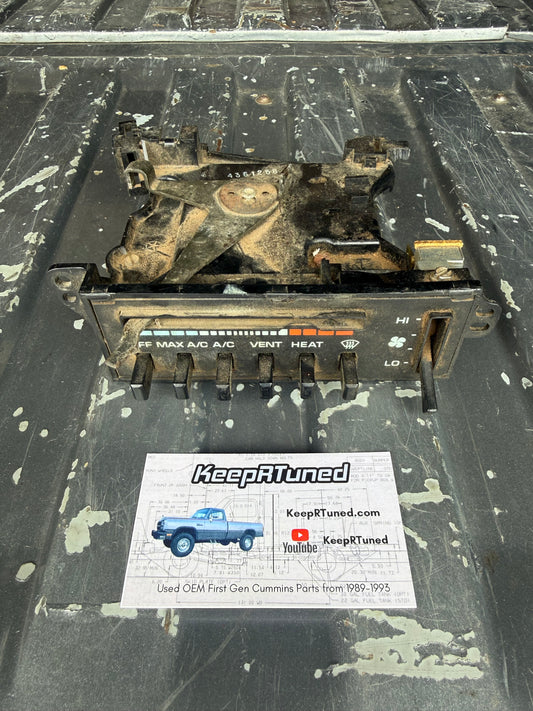 Climate Heat Ac Control 1981-1993 Dodge Ram 1st Gen Cummins (For Parts)
