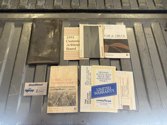 Owner's Manual And Owners Packet 1991 Dodge Ram 1st Gen Cummins