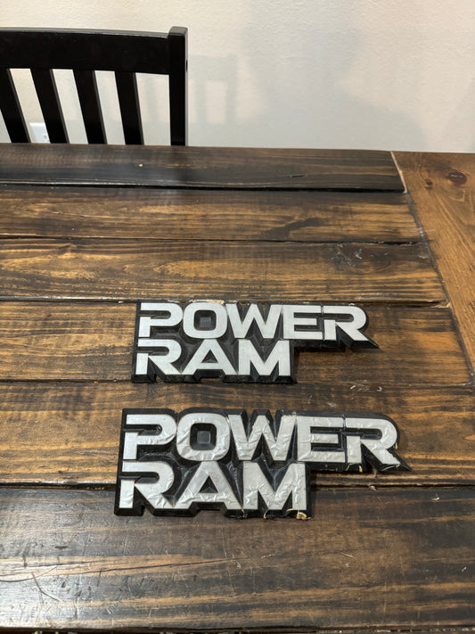 Emblem Power Ram 4x4 Gas Truck Emblem Pair (See picture)