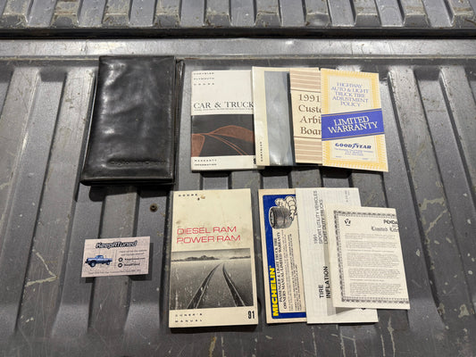 Owner's Manual And Owners Packet 1991 Dodge Ram 1st Gen Cummins