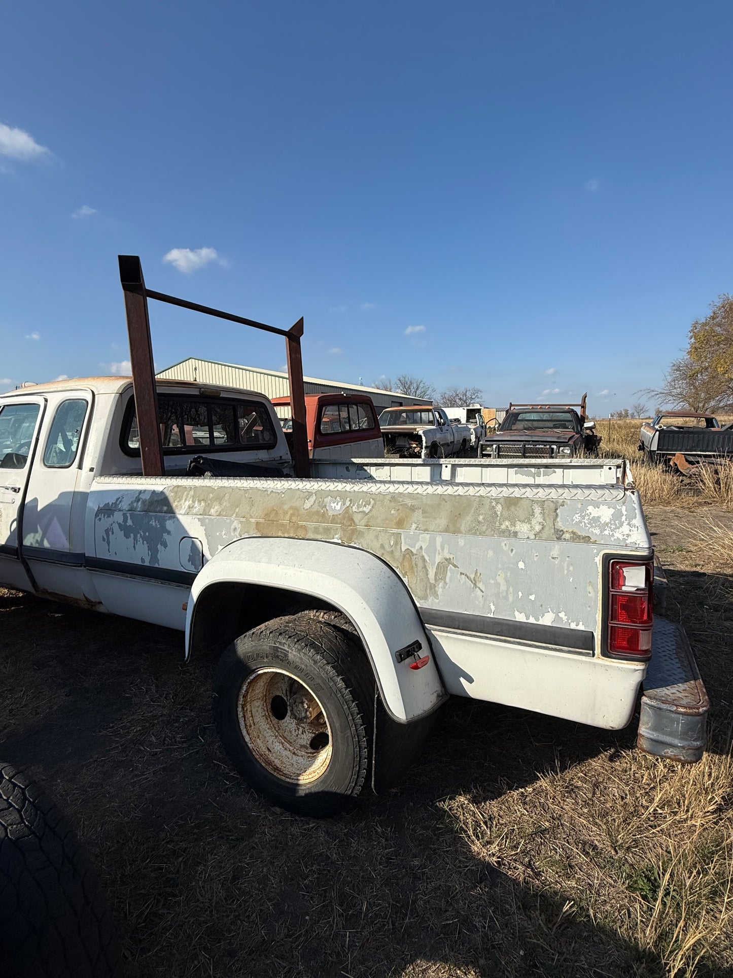 White Dually Bed First Gen Cummins