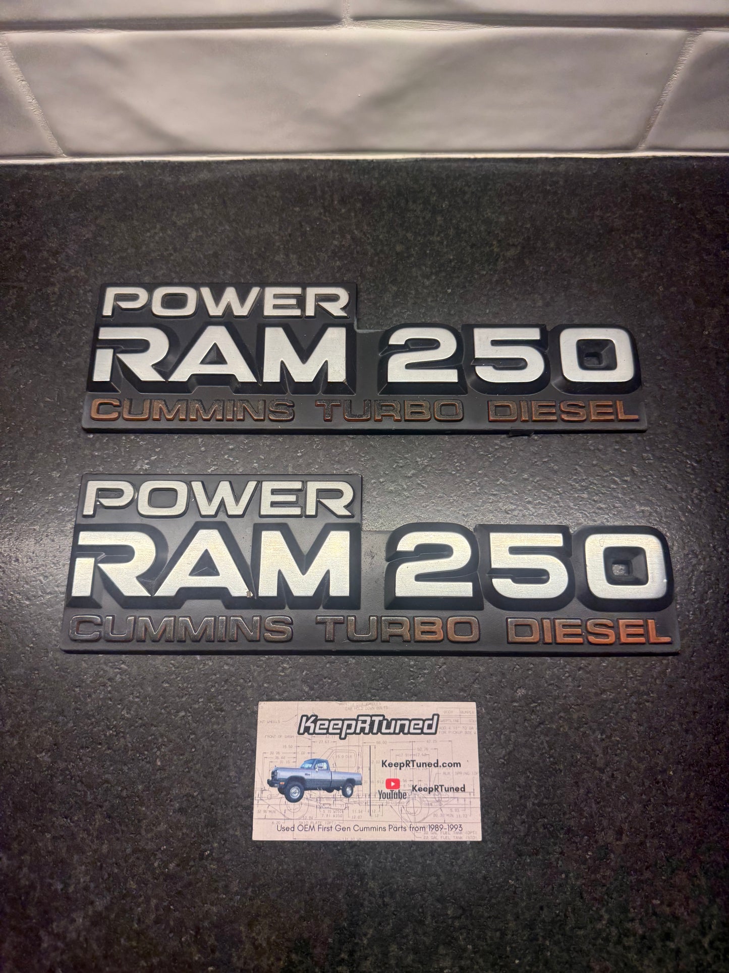 W250 Emblem Set 91-93 Dodge Ram 1st Gen Cummins