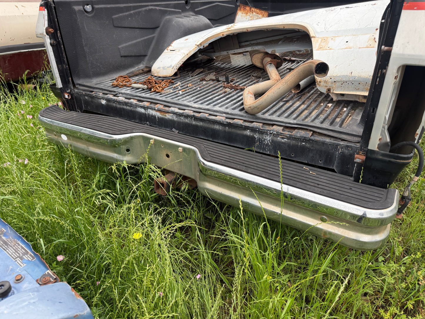 Rear Chrome Step Pad Bumper First Gen Cummins 91-93 (Local Pickup or Extra for Freight)