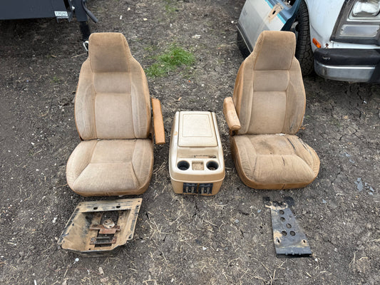 Bucket Seat And Center Console Set (Spice Tan) 92-93 Dodge Ram 1st Gen Cummins