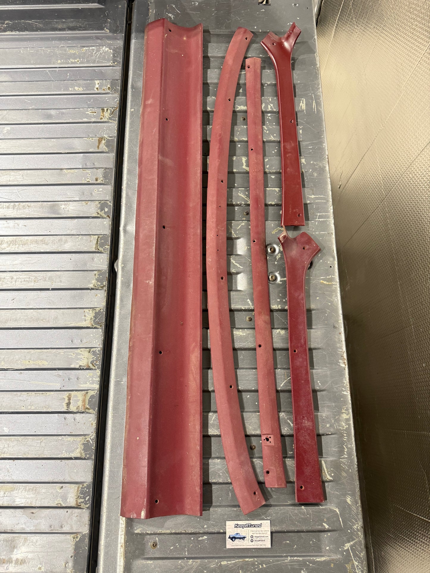 Red Headliner Trim Bundle 81-93 Dodge Ram 1st Gen Cummins