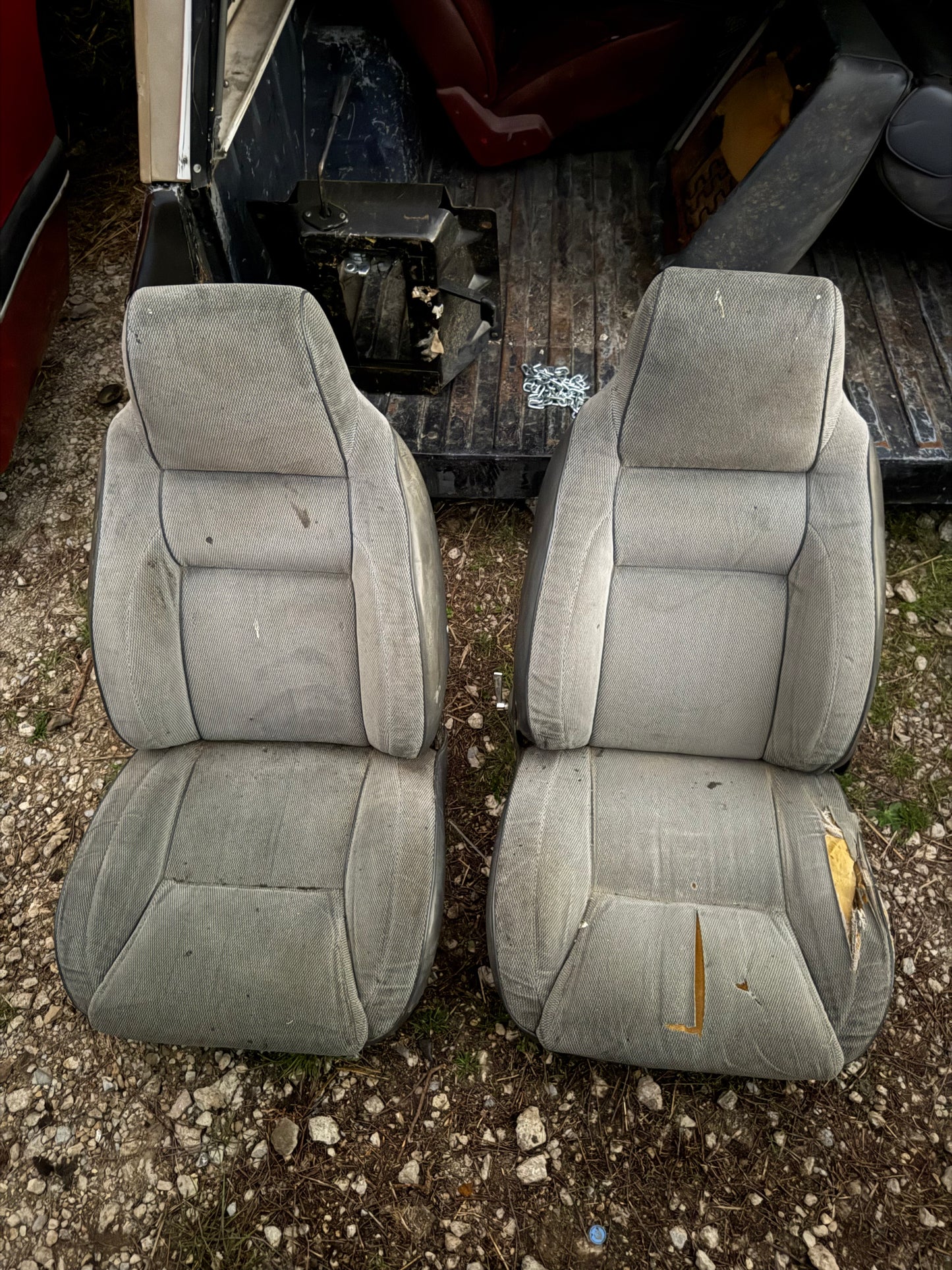 Bucket Seats Grey Set (Local Pickup or extra for freight shipping)