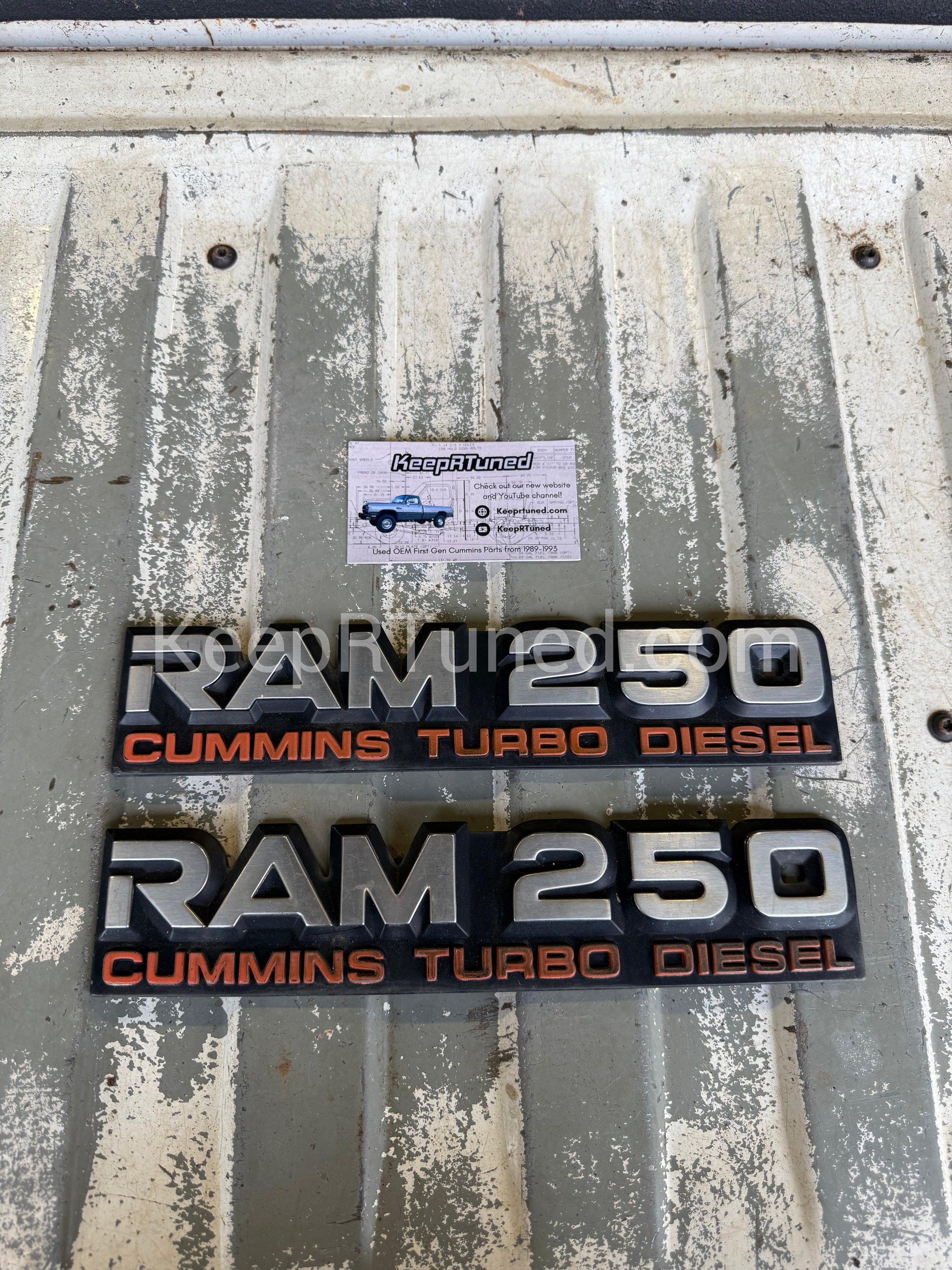 2-Piece Turbo Diesel Side Badge Emblems For 1998-2002 Ram 3500 Cummins