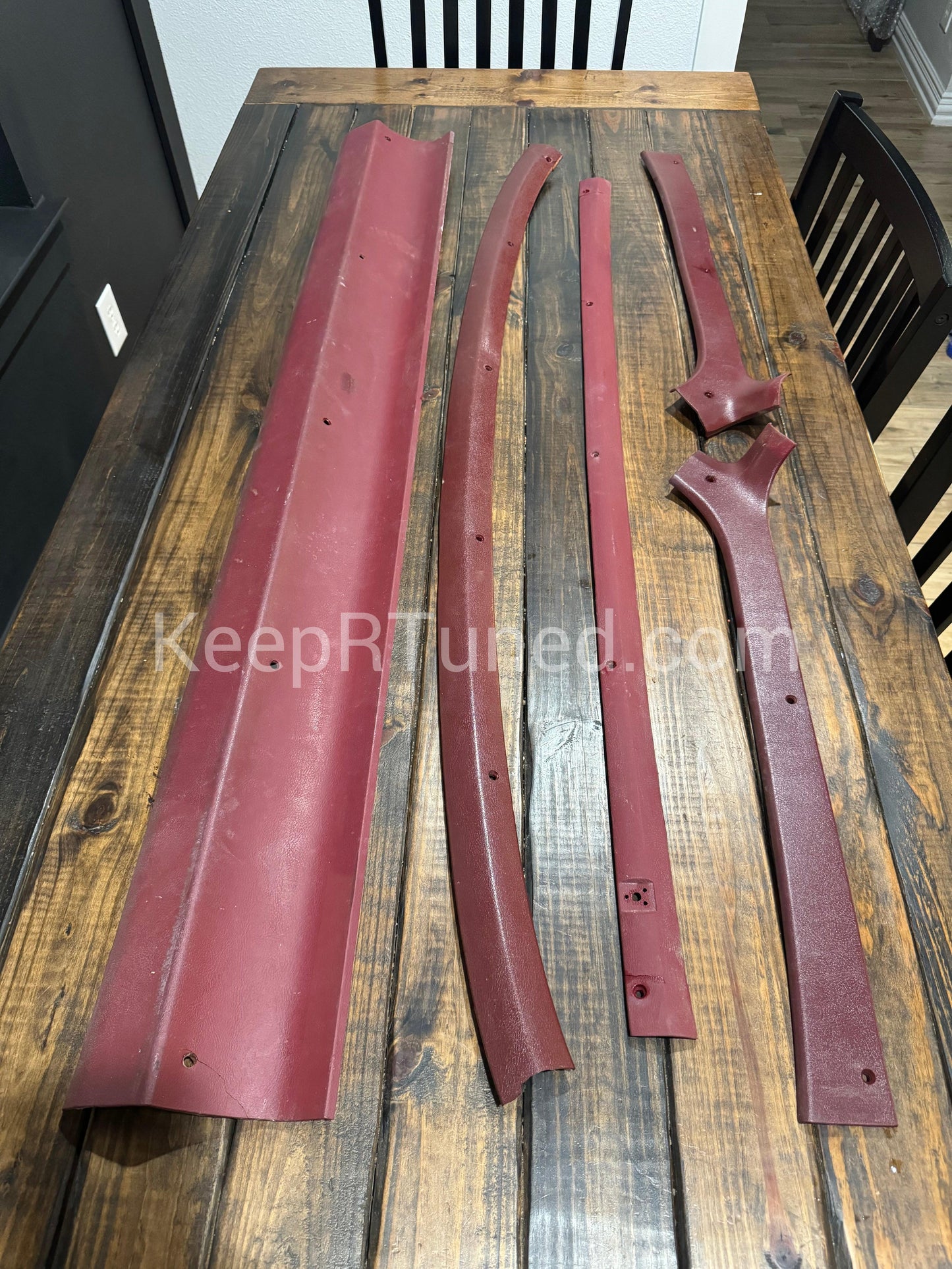 Red Headliner Trim Bundle 81-93 Dodge Ram 1st Gen Cummins