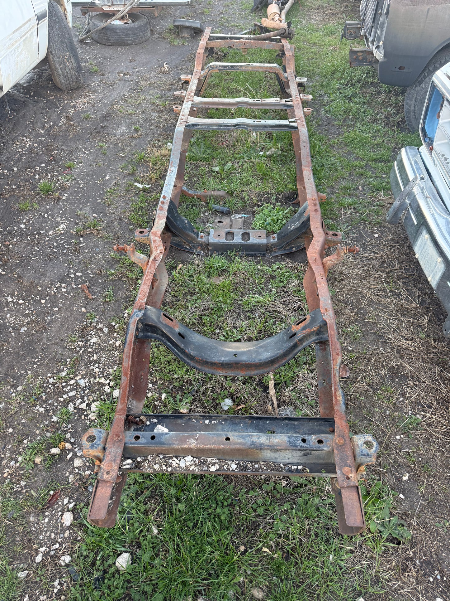 Club Cab 4x4 Frame Includes Crossmembers, Leaf Springs, Hangars, and Bed / Cab Mounts First Gen Cummins 1992-1993 (Local Pickup)