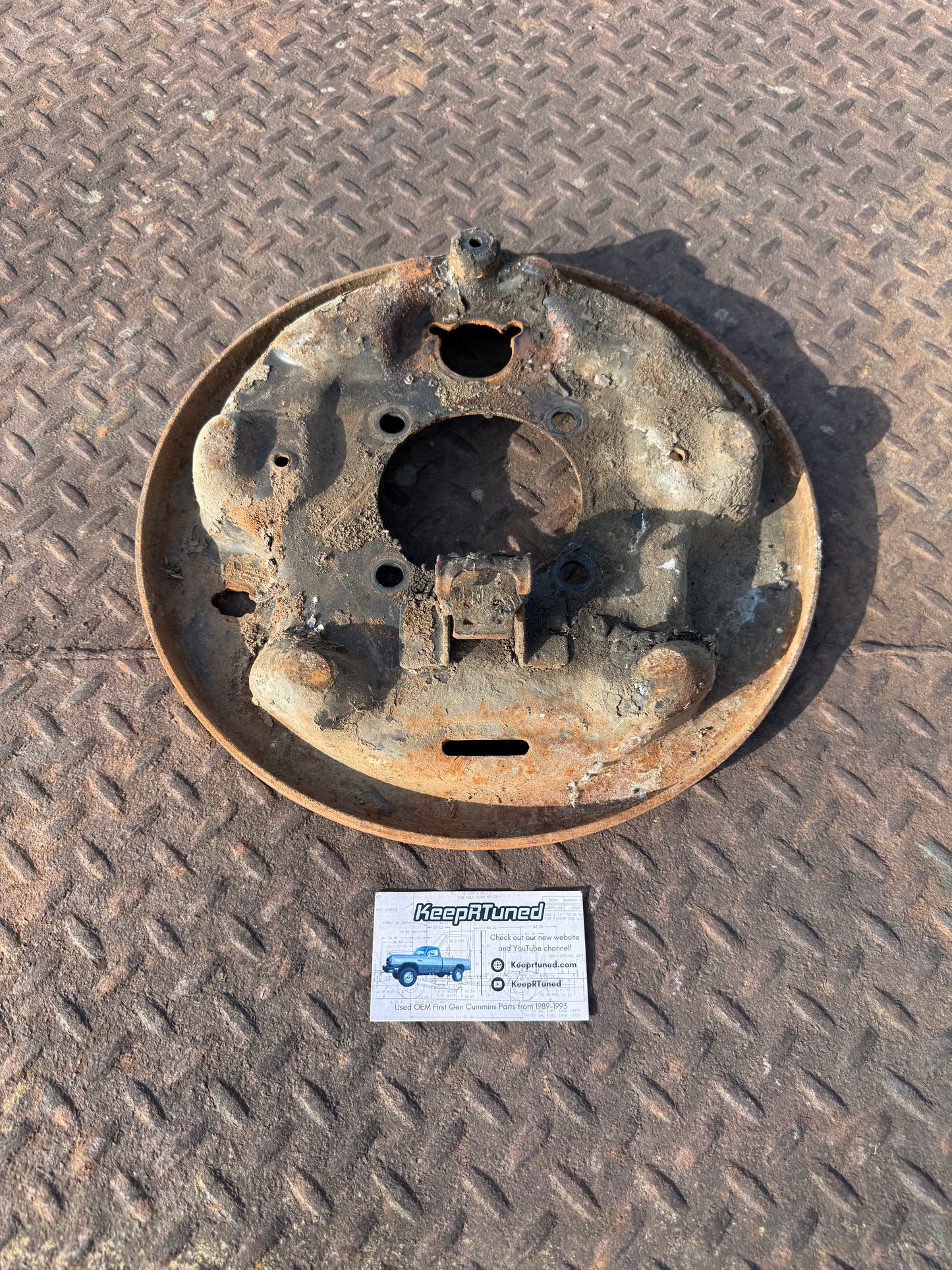 Backing Plate For Dana 70 Rear End Single Wheel / Dually DRIVERS SIDE 1989 - 1993 Dodge Ram First Gen Cummins