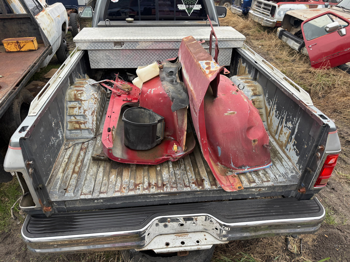 Grey and Silver Long Bed