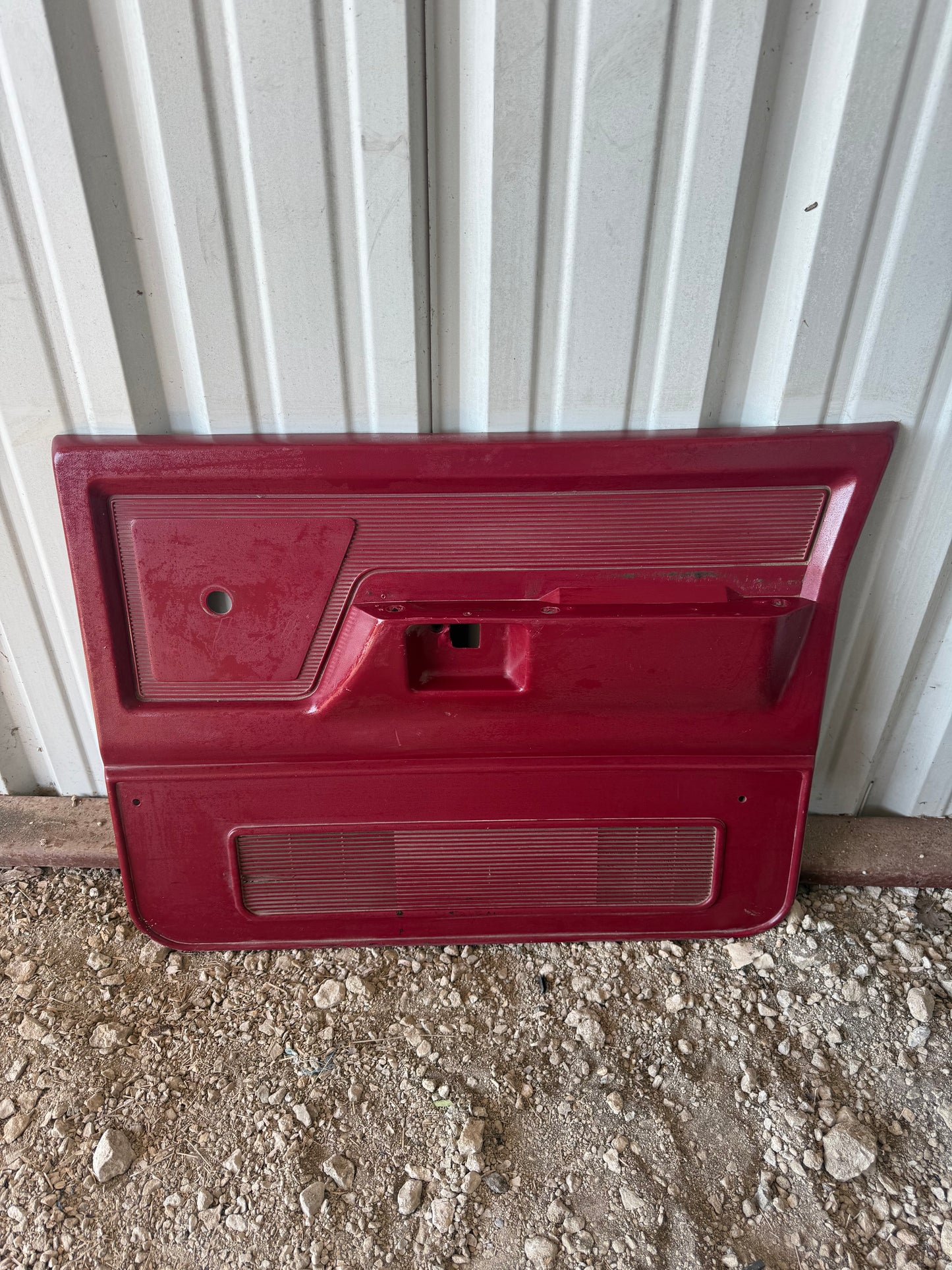 Door Panel Red Passenger Manual Window