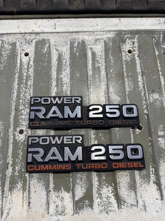 Emblems Power Ram 250 Set 4wd 91-93 Cummins