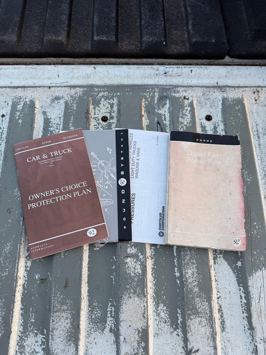 Owners Manual and Packet 1992