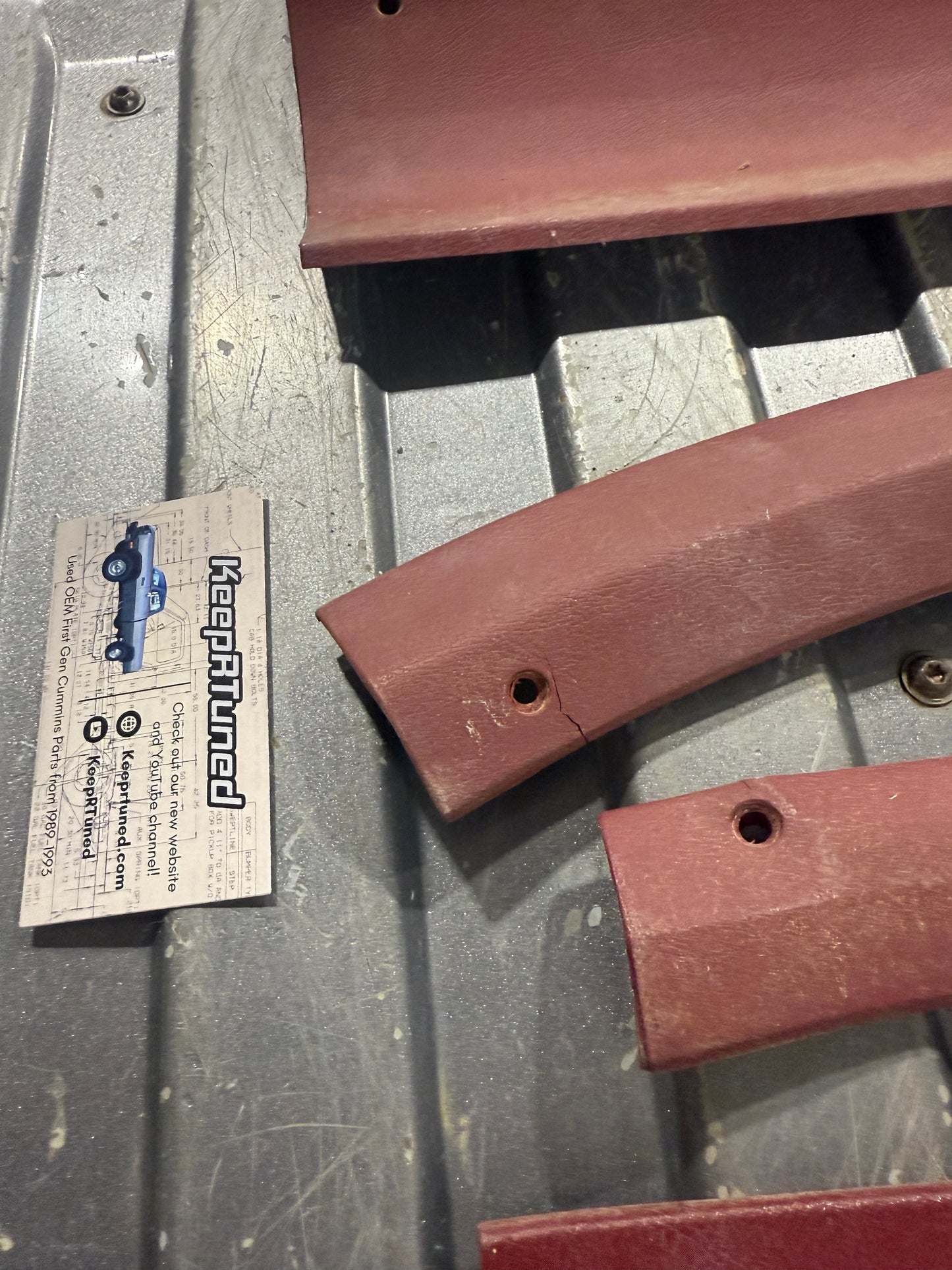 Red Headliner Trim Bundle 81-93 Dodge Ram 1st Gen Cummins