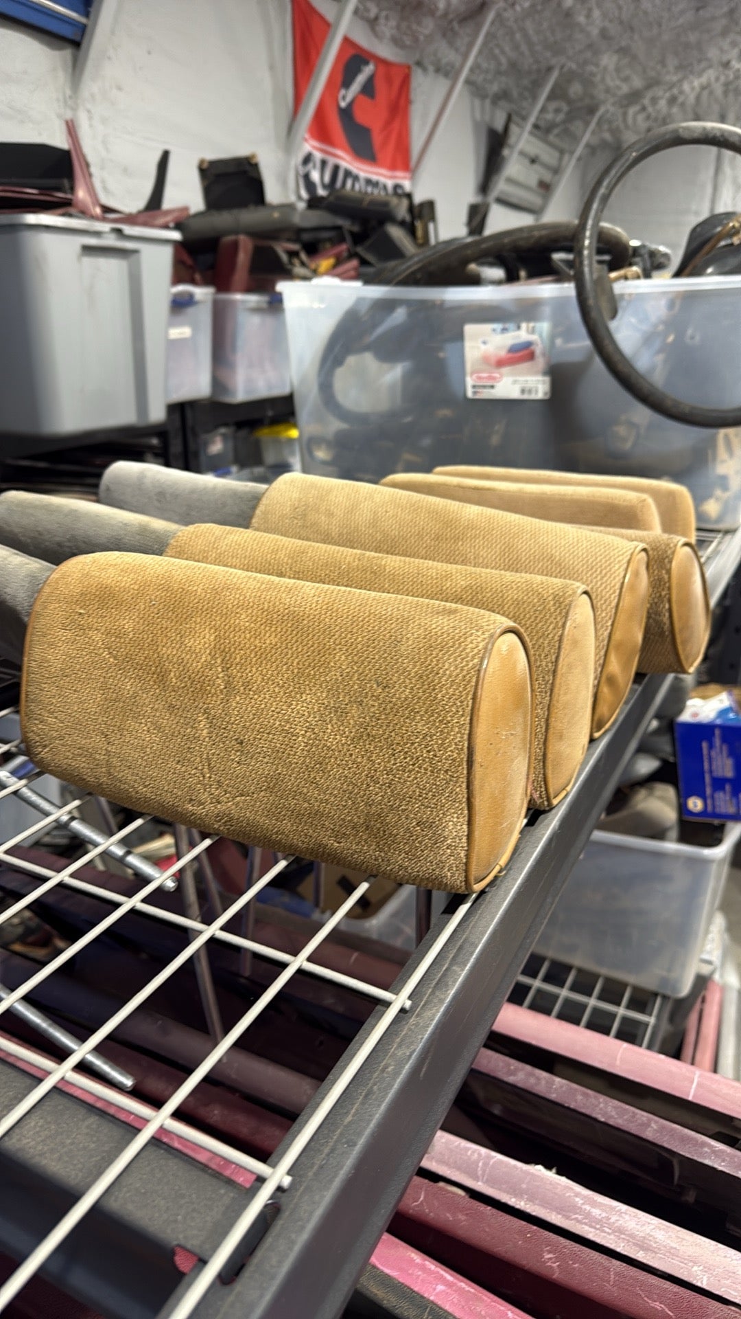 Headrest Club Cab Bench Seat Spice Tan 89-93 Dodge Ram 1st Gen Cummins (Pair of 2)