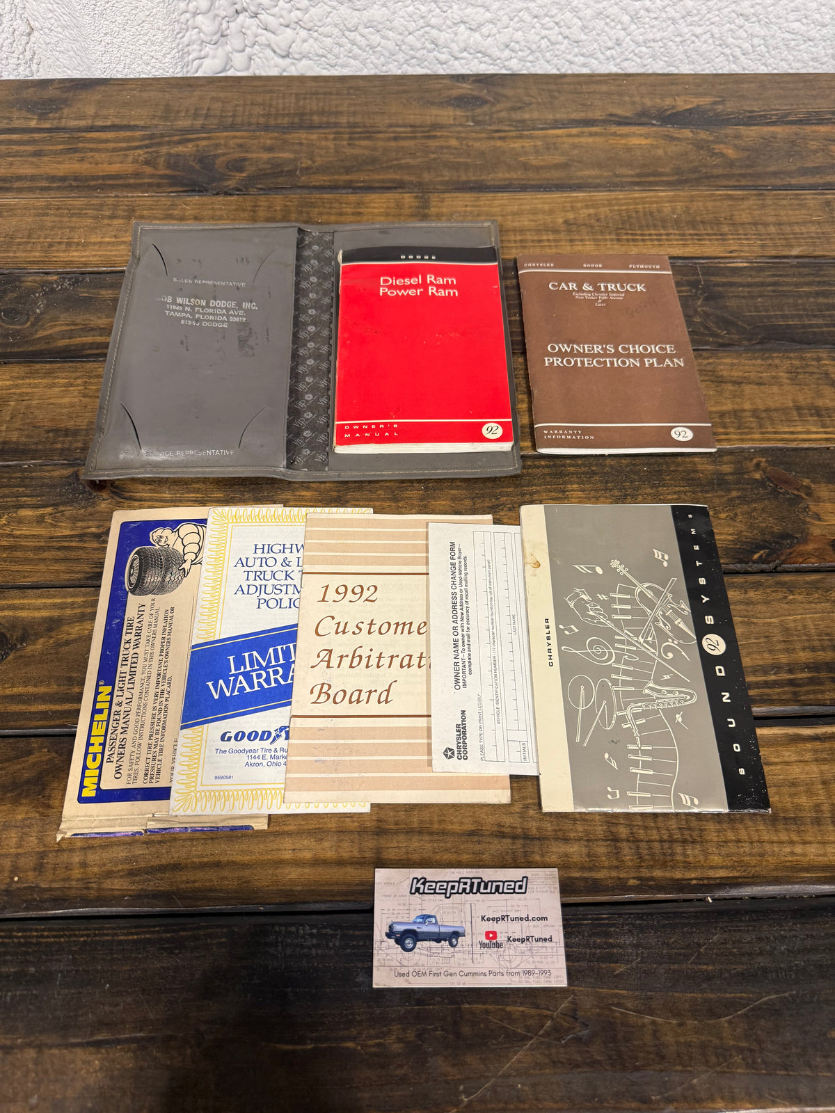 Owner's Manual And Owners Packet 1992 Dodge Power Ram Diesel 1st Gen Cummins