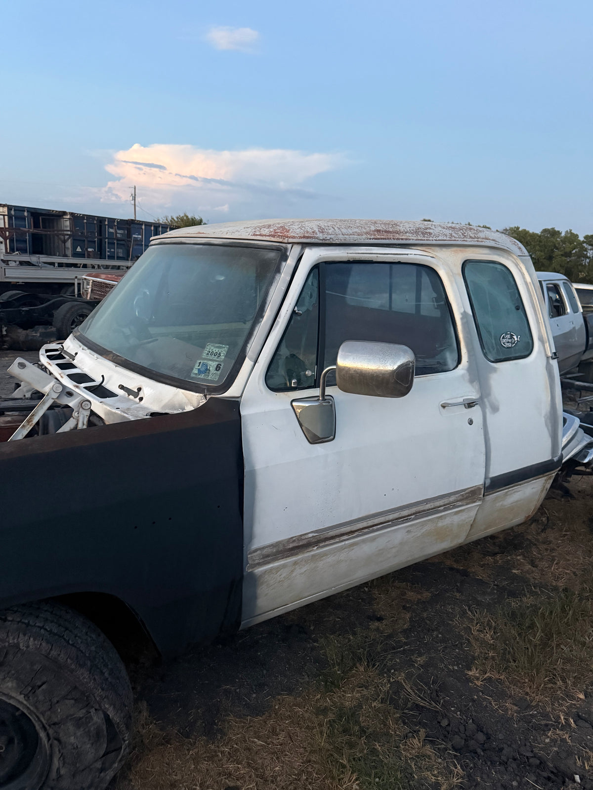 Club Cab White (bare cab) 1993 Dodge Ram 1st Gen Cummins Local Pickup